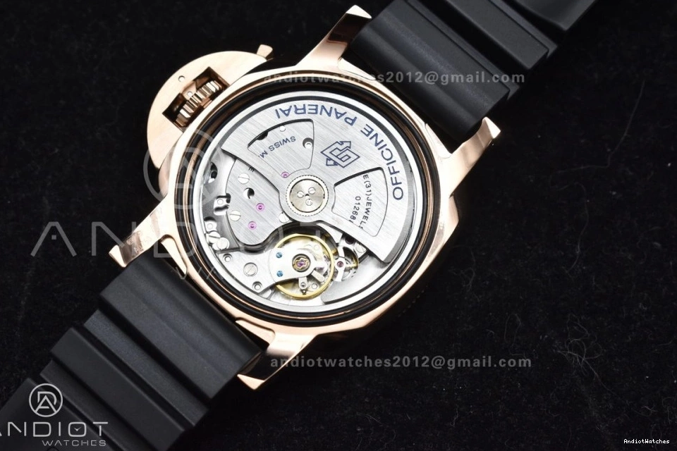 PAM2164 Submersible Dial Black WrinkleFree Best on P Rubber VSF 992 Black Edition 42mm Strap 0927